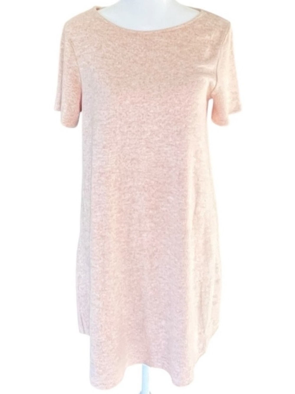 Forever 21 Blush Pink Sweater Dress Soft Knit T Shirt Dress Size M